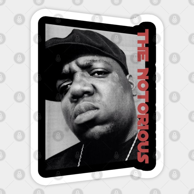 notorious big - monochrome style Sticker by BUBBLEMOON